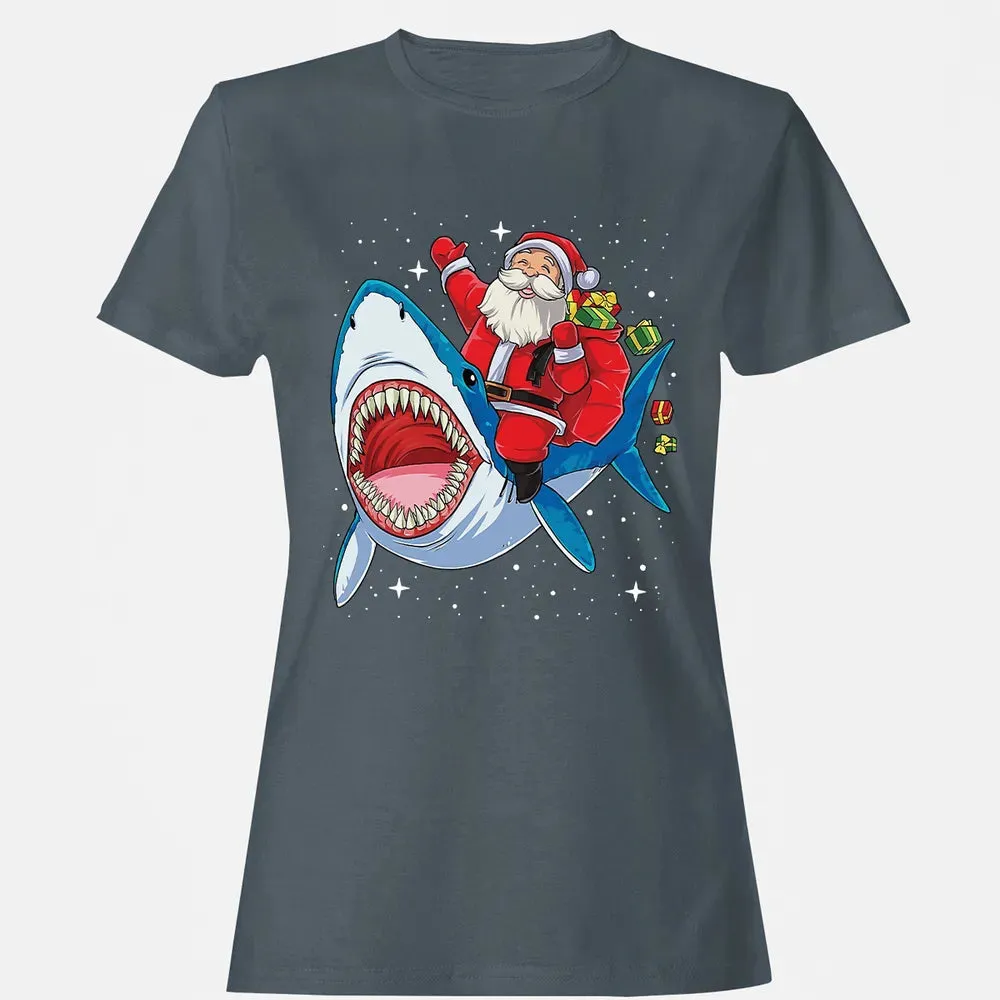 Santa ride shark Women's T-shirt - 3