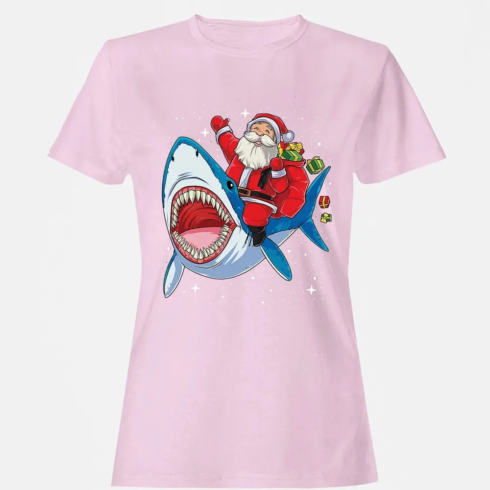 Santa ride shark Women's T-shirt - 9