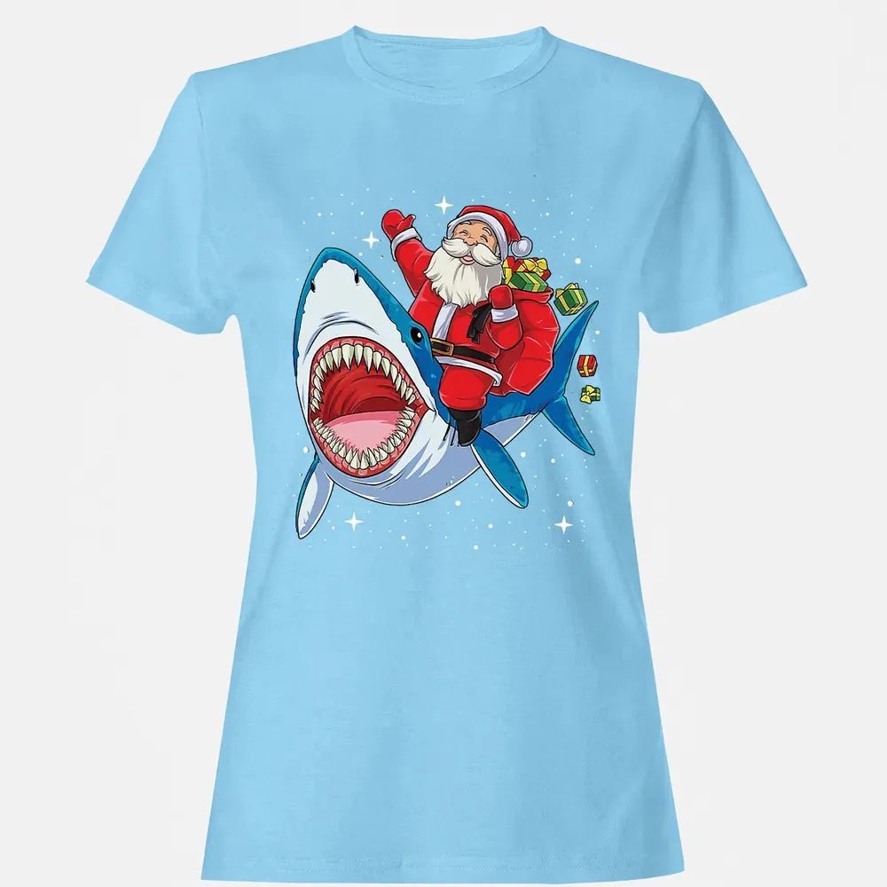 Santa ride shark Women's T-shirt - 8