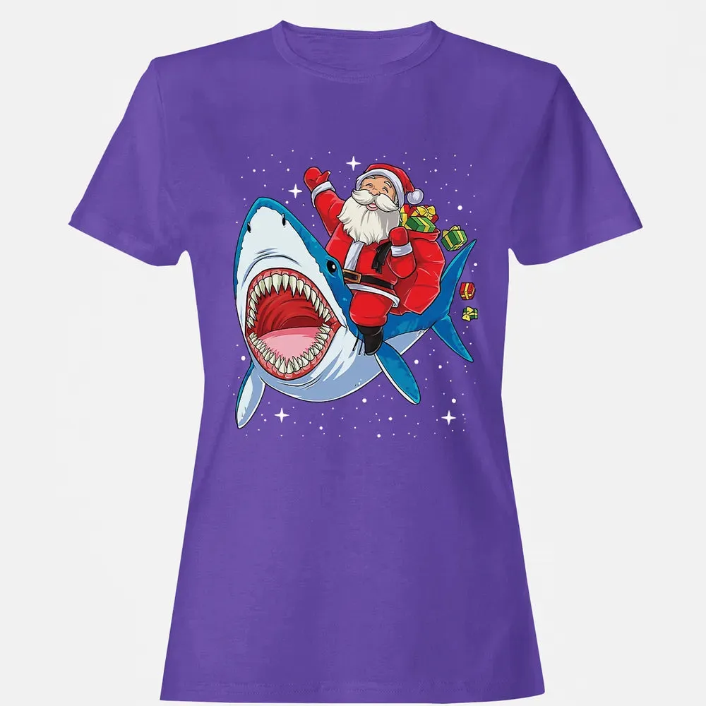 Santa ride shark Women's T-shirt - 12