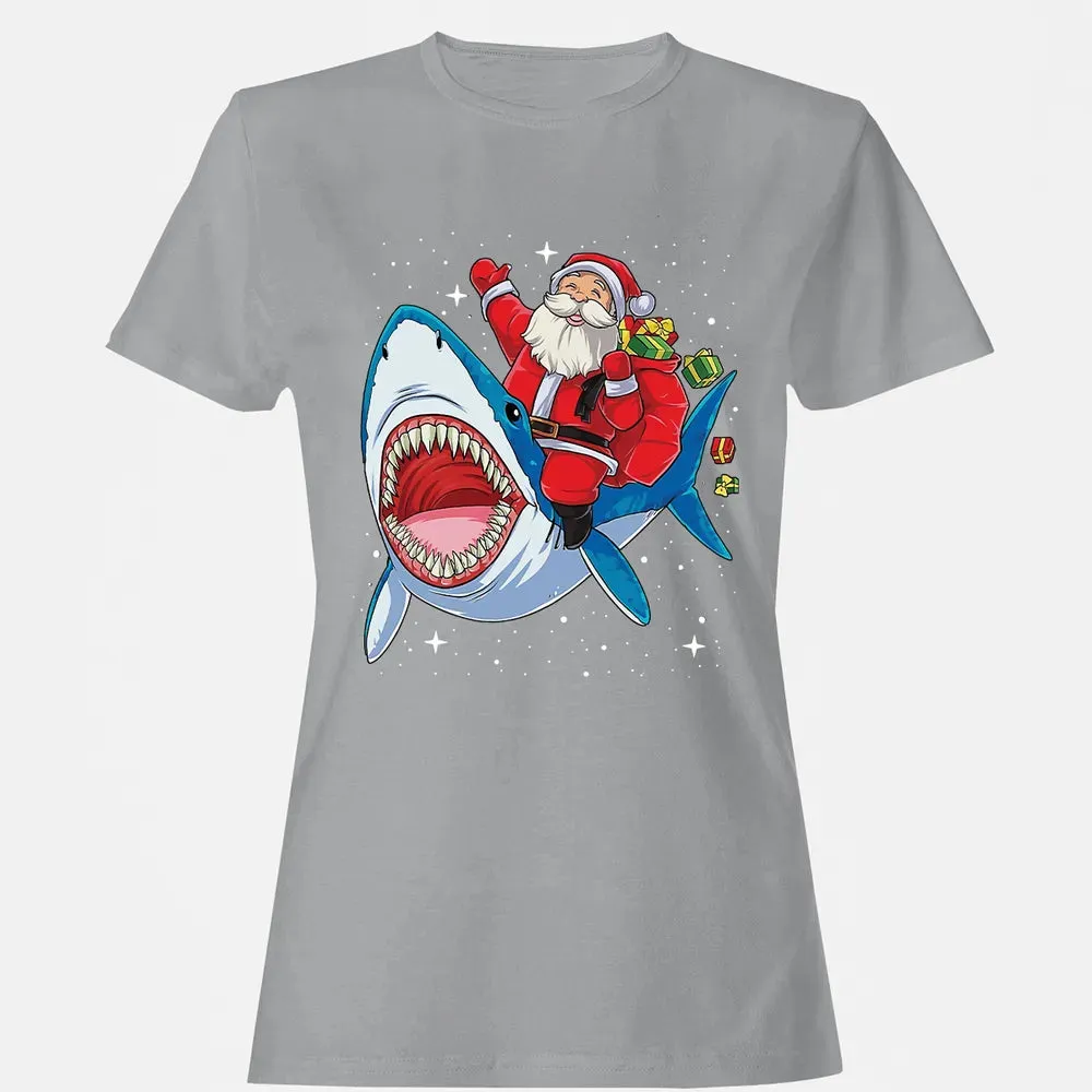 Santa ride shark Women's T-shirt - 15