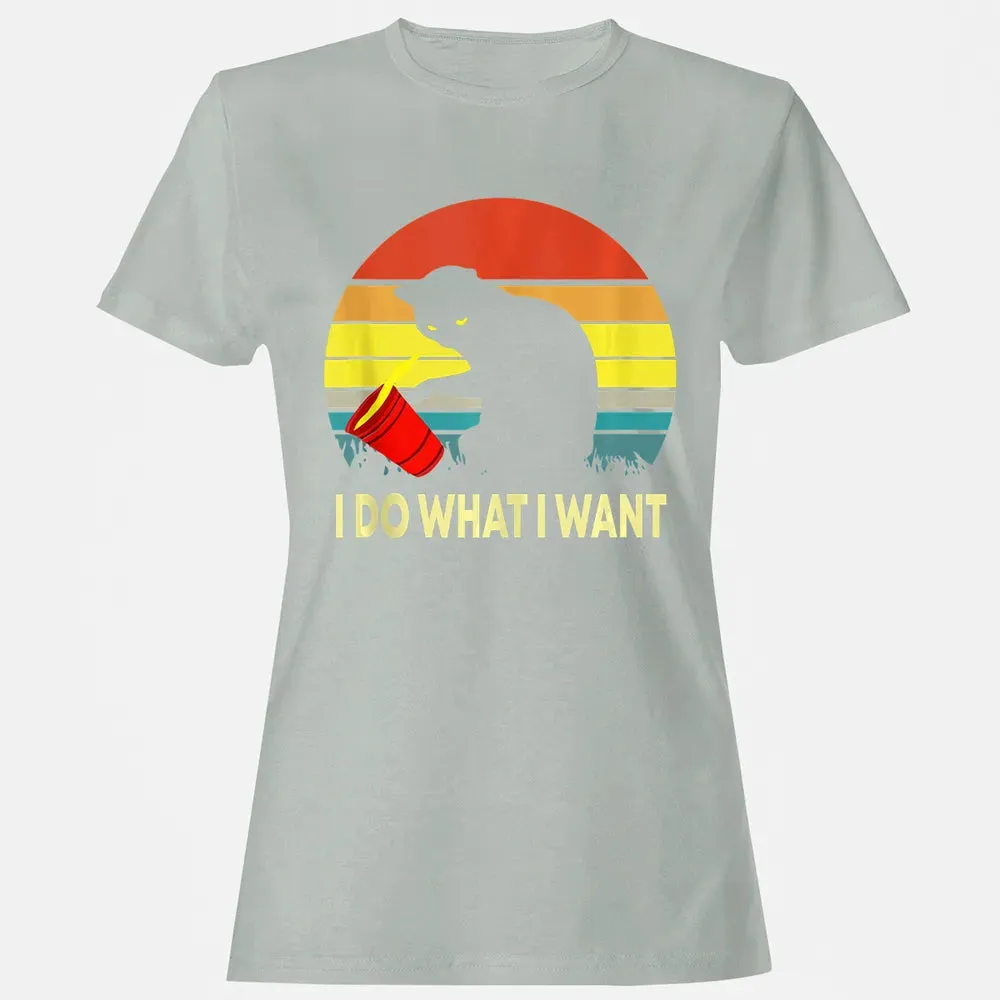 Vintage Sunset I Do What I Want Cat Women's T-shirt - 2