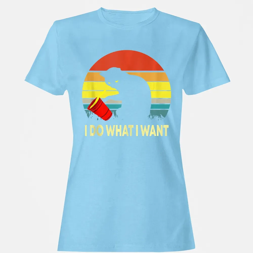 Vintage Sunset I Do What I Want Cat Women's T-shirt - 8