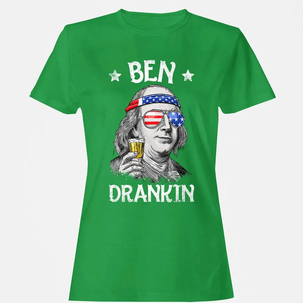 4th of July s for Men Ben Drankin Benjamin Franklin Women's T-shirt - 7