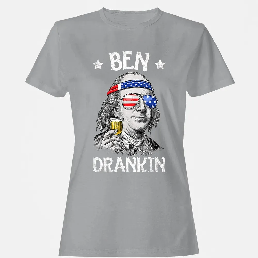 4th of July s for Men Ben Drankin Benjamin Franklin Women's T-shirt - 15