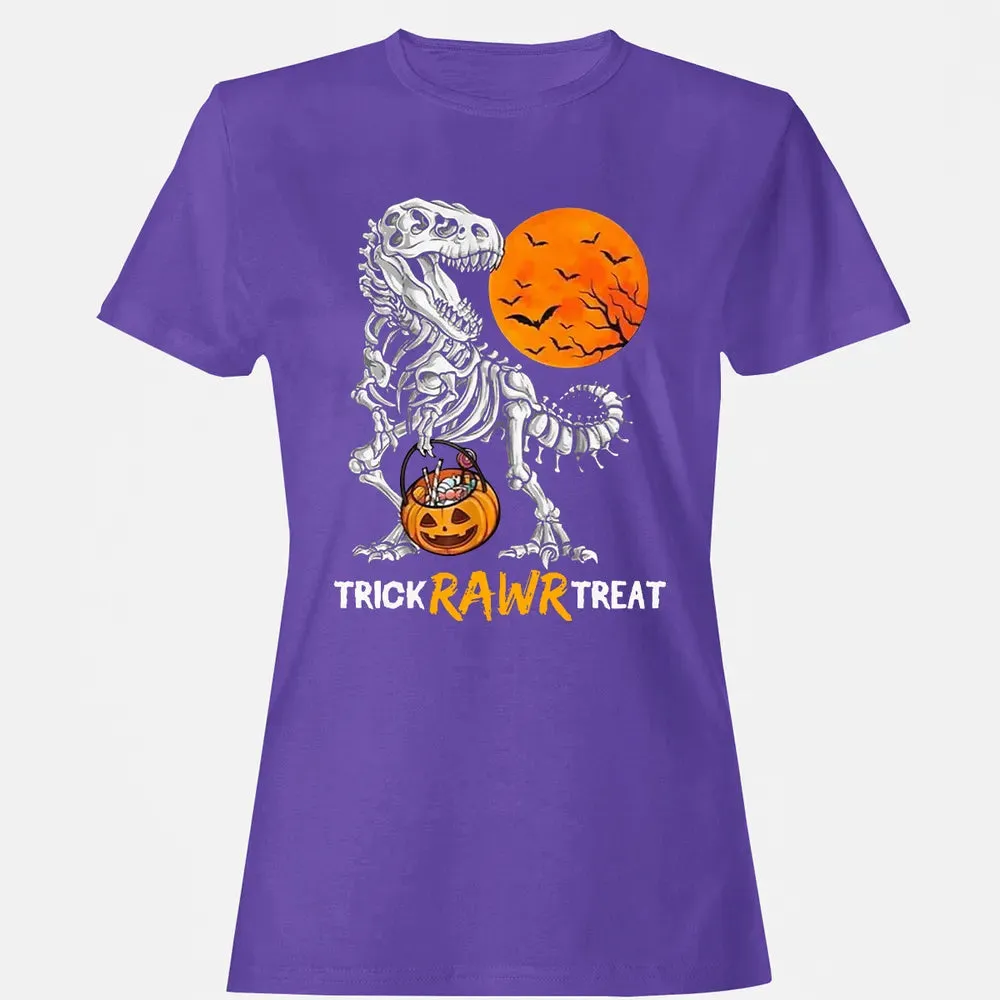 Dinosaur Skeleton Trick Rawr Treat Women's T-shirt - 12