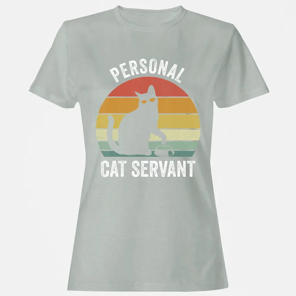 Retro Ca Black Cat Personal Cat Servant Cat Lover Women's T-shirt - 2