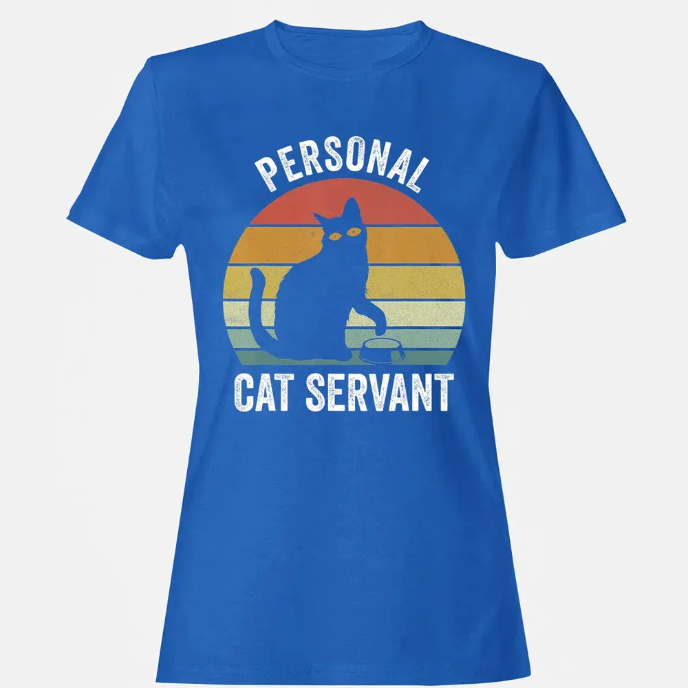 Retro Ca Black Cat Personal Cat Servant Cat Lover Women's T-shirt - 14