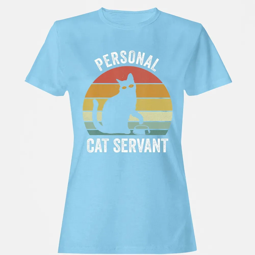 Retro Ca Black Cat Personal Cat Servant Cat Lover Women's T-shirt - 8