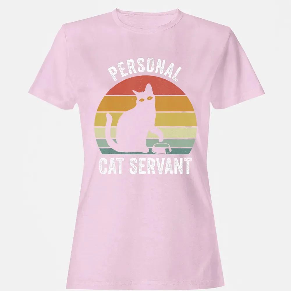 Retro Ca Black Cat Personal Cat Servant Cat Lover Women's T-shirt - 9