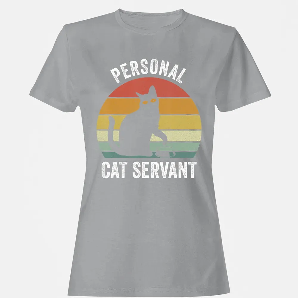 Retro Ca Black Cat Personal Cat Servant Cat Lover Women's T-shirt - 15