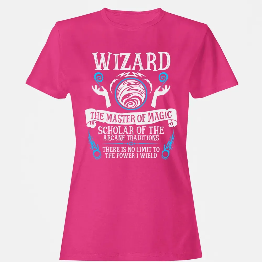 WIZARD, The Master of Magic (White Text) Women's T-shirt - 6