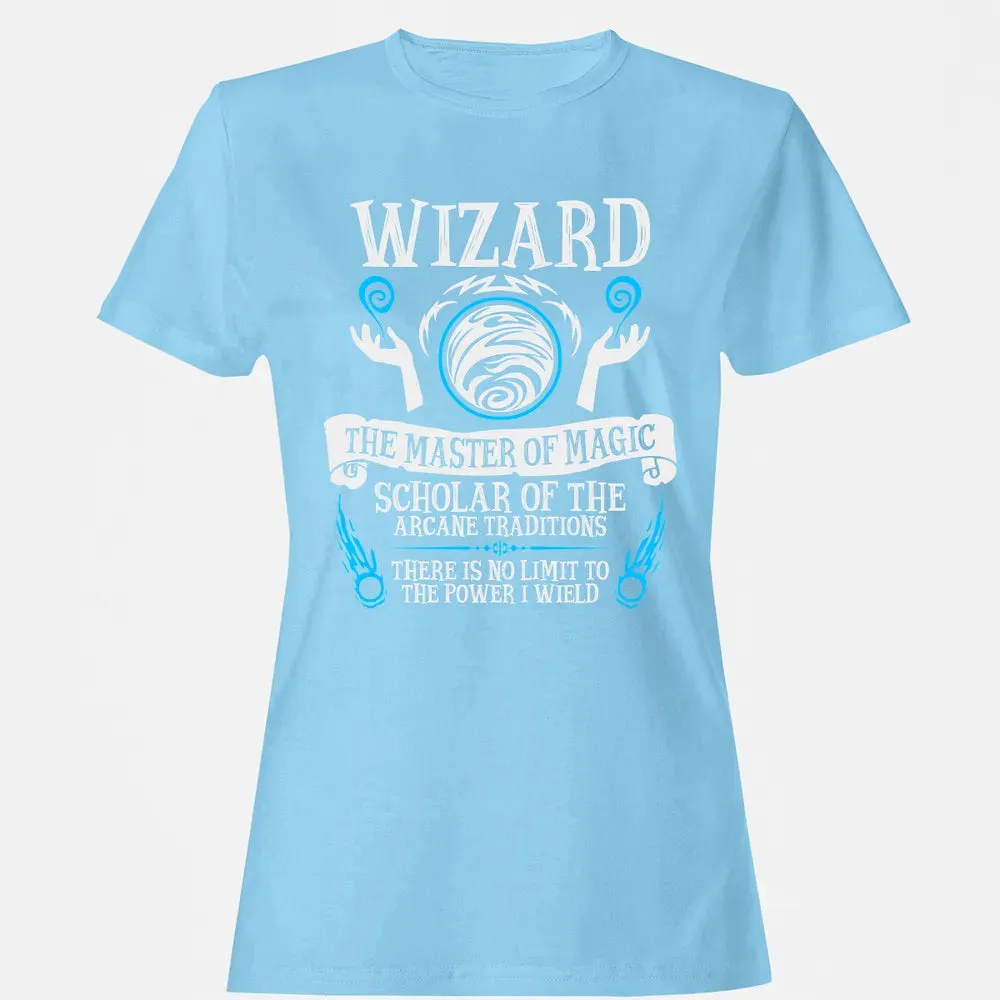 WIZARD, The Master of Magic (White Text) Women's T-shirt - 8
