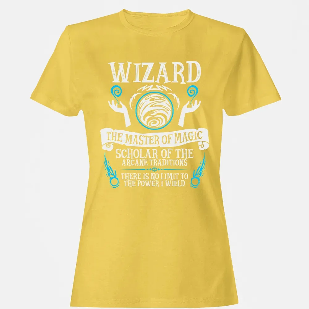 WIZARD, The Master of Magic (White Text) Women's T-shirt - 4