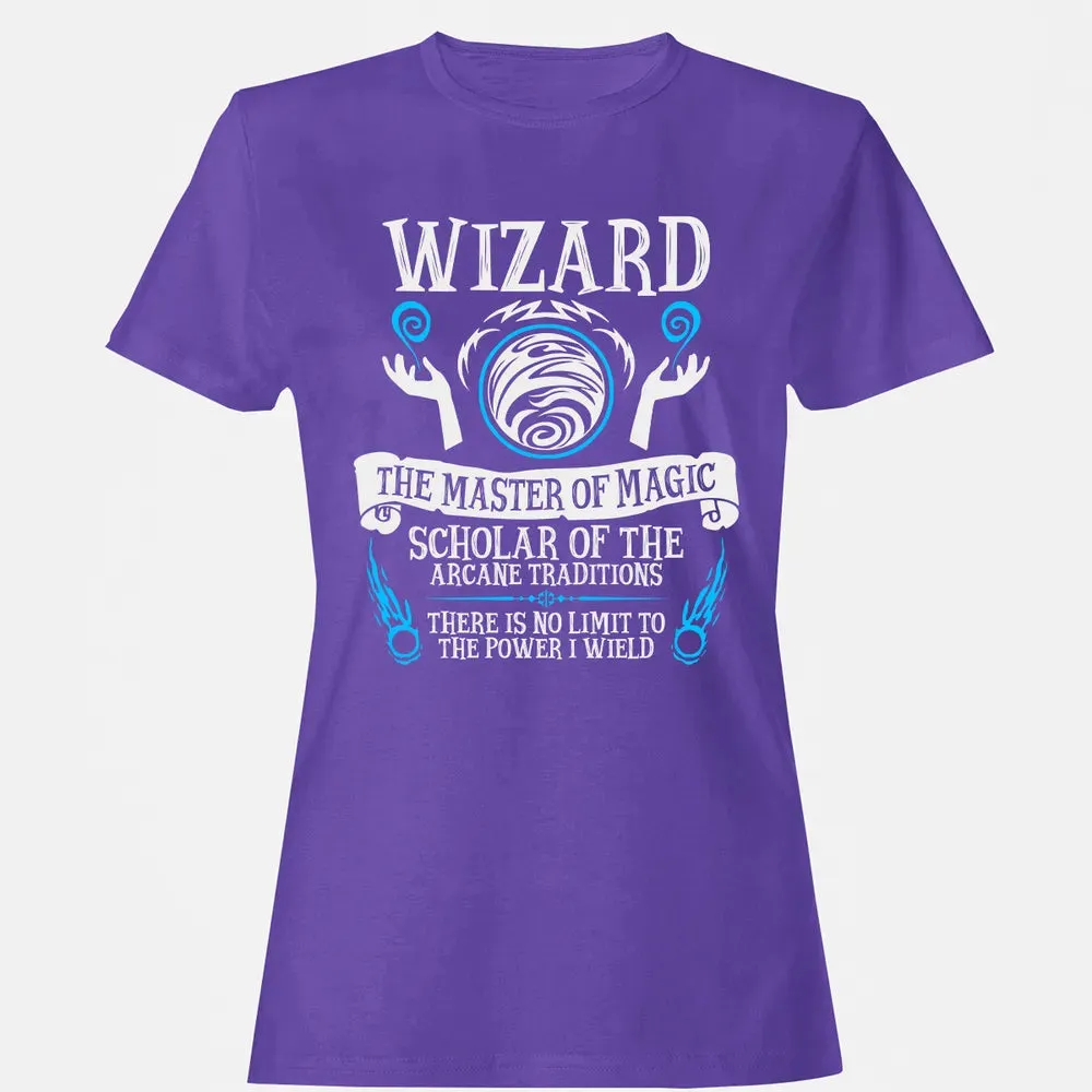WIZARD, The Master of Magic (White Text) Women's T-shirt - 12