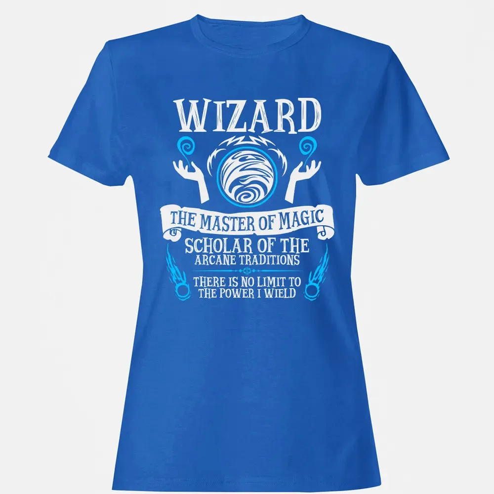 WIZARD, The Master of Magic (White Text) Women's T-shirt - 14