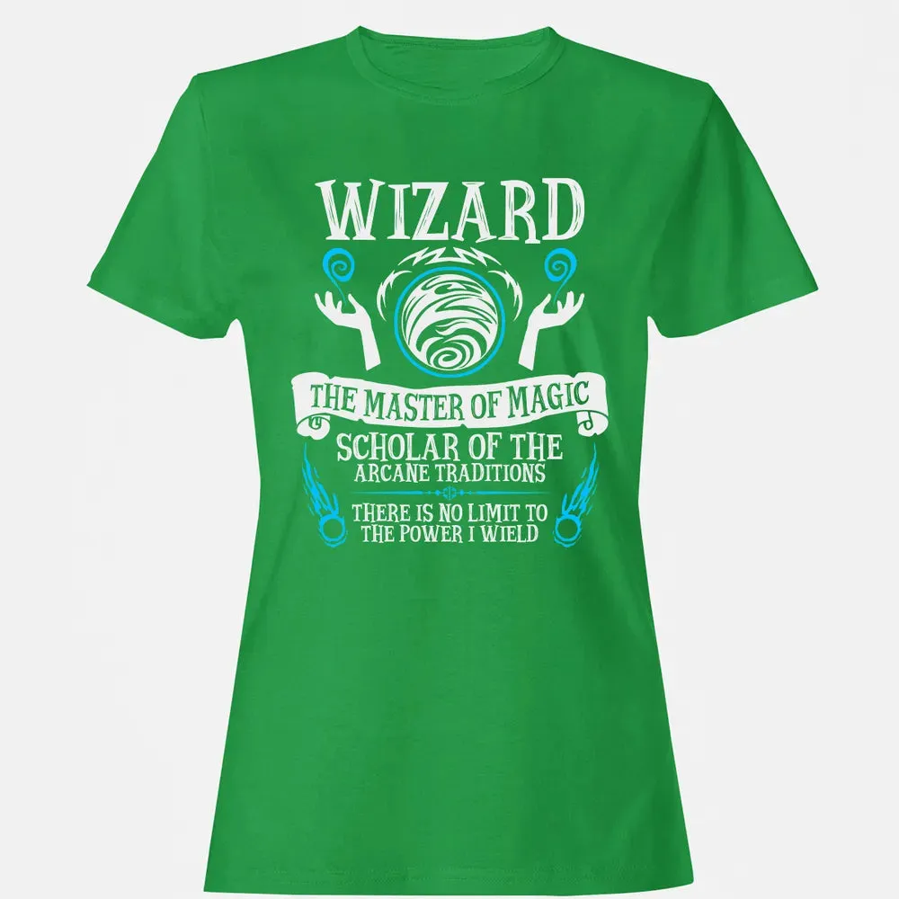WIZARD, The Master of Magic (White Text) Women's T-shirt - 7