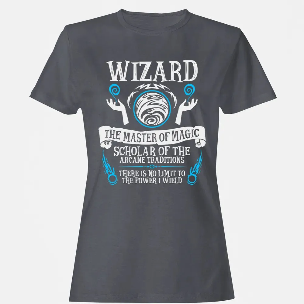 WIZARD, The Master of Magic (White Text) Women's T-shirt - 5
