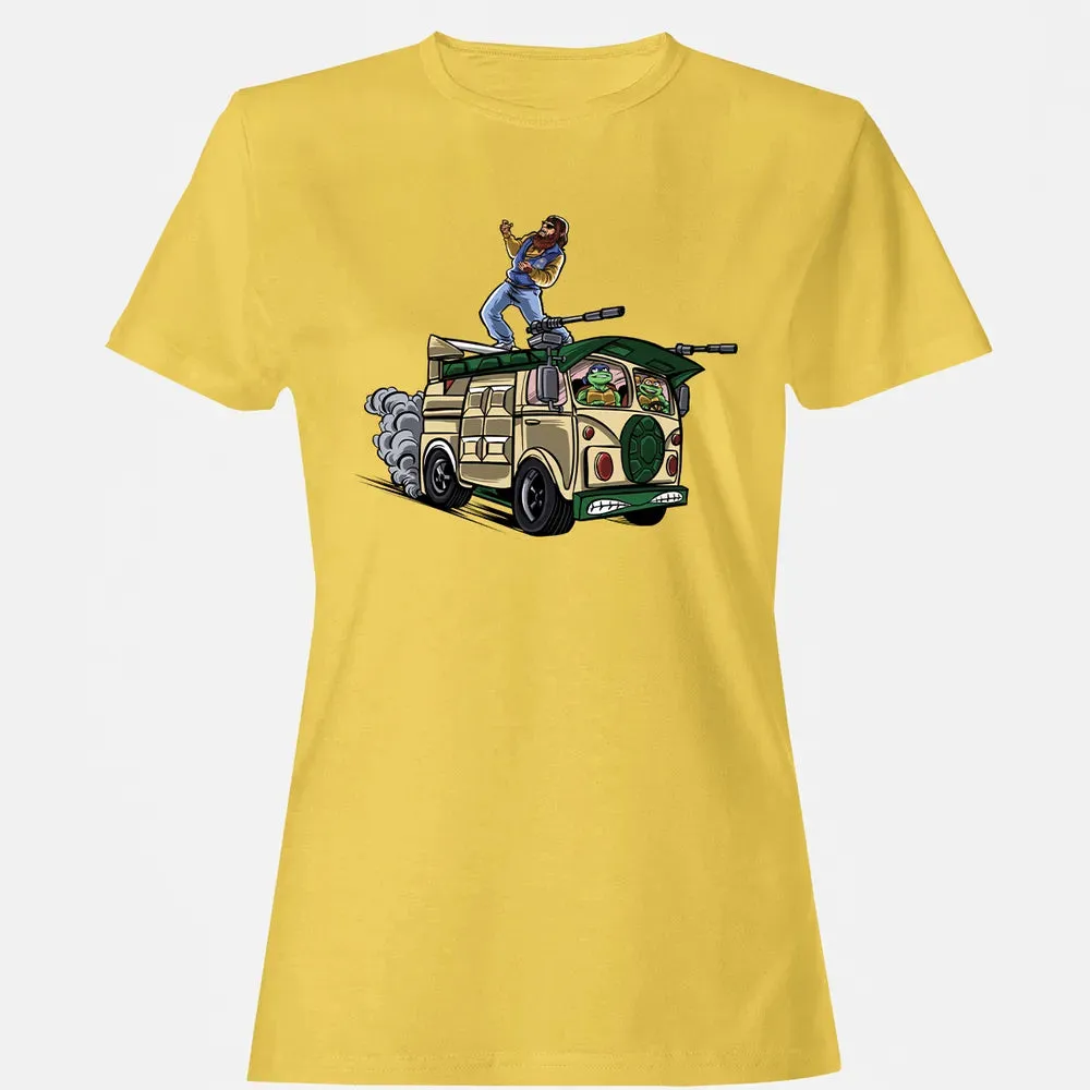 Surfing In The Turtle Van Women's T-shirt - 4