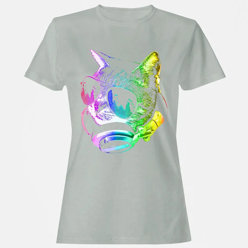 Rainbow Music Cat Women's T-shirt - 2