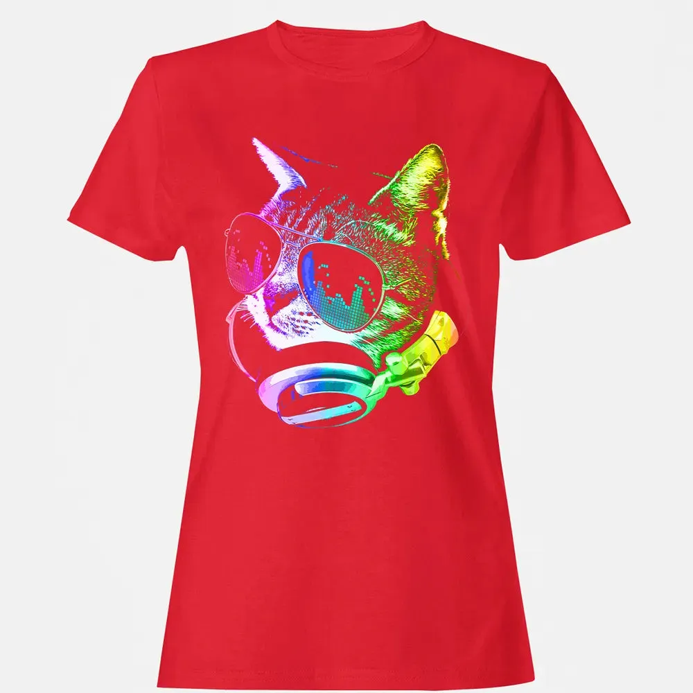Rainbow Music Cat Women's T-shirt - 13