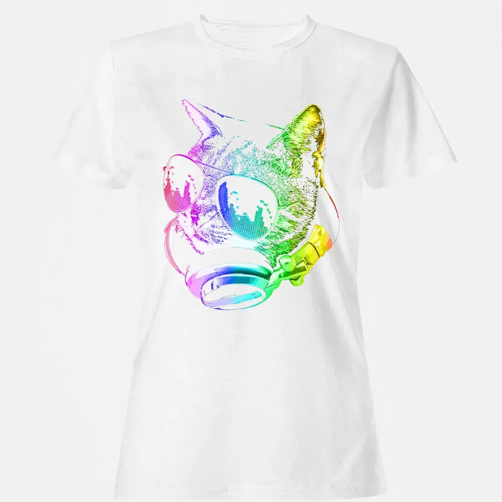 Rainbow Music Cat Women's T-shirt - 16