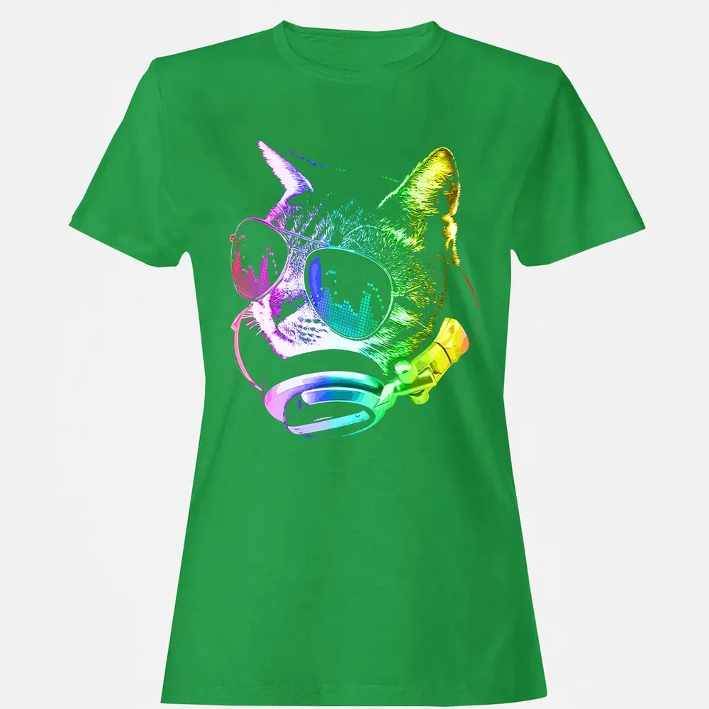 Rainbow Music Cat Women's T-shirt - 7