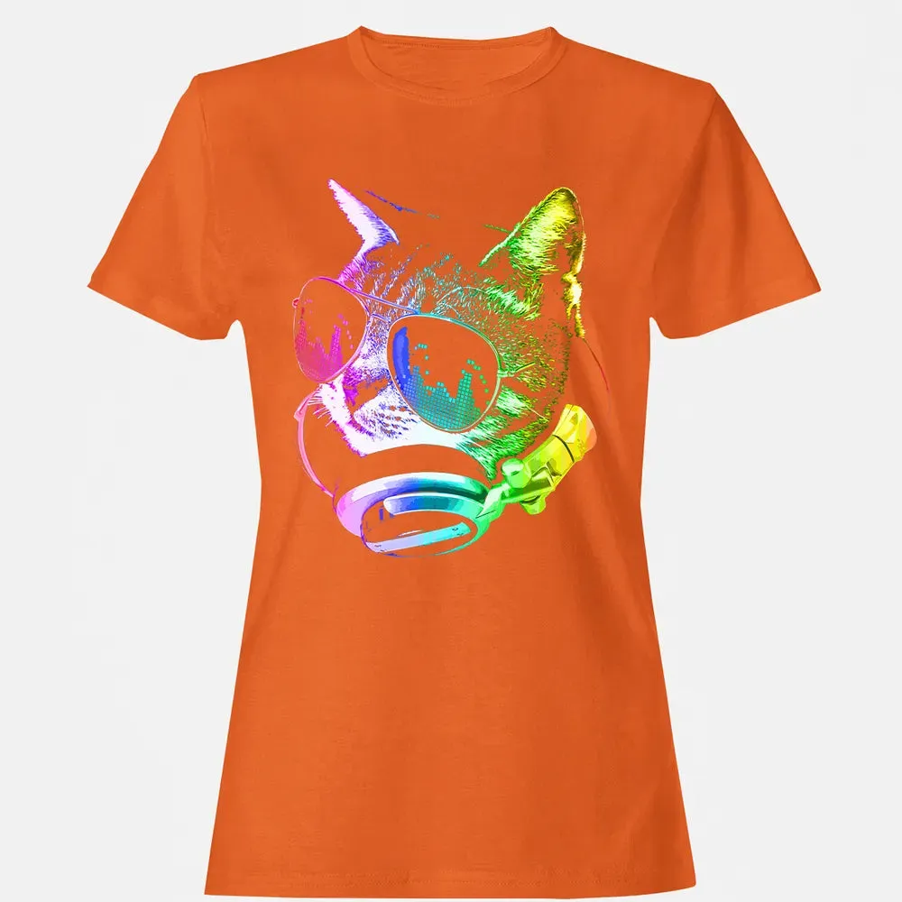 Rainbow Music Cat Women's T-shirt - 11