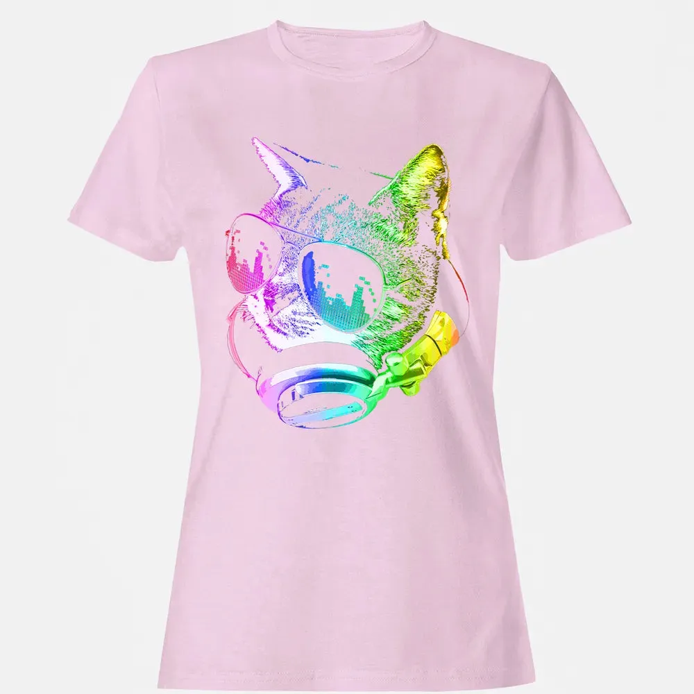 Rainbow Music Cat Women's T-shirt - 9