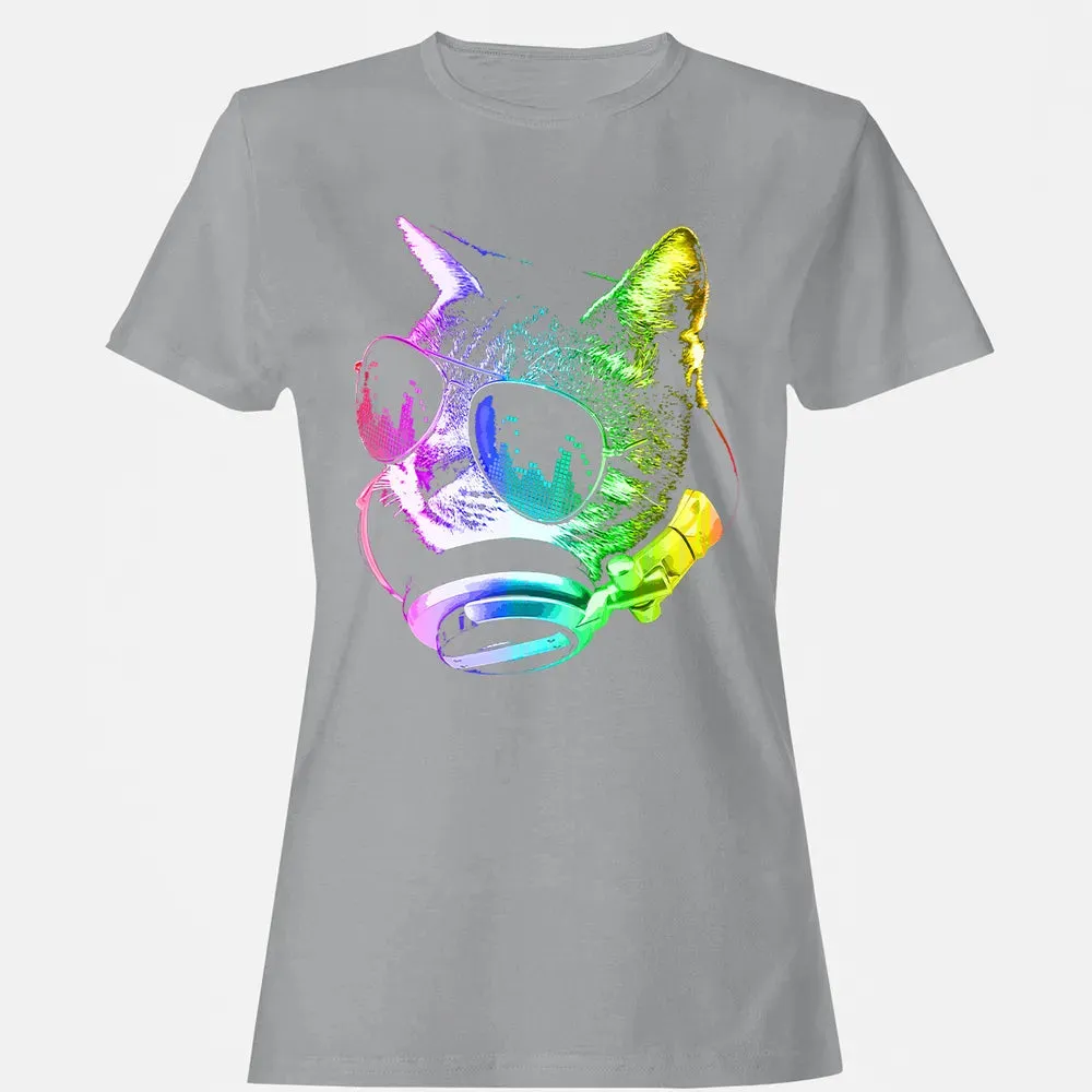 Rainbow Music Cat Women's T-shirt - 15