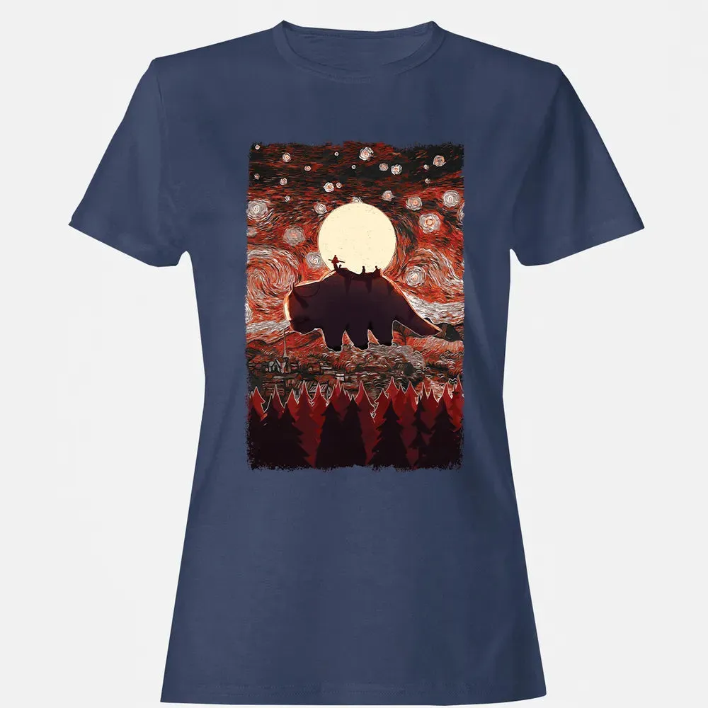 Flying Appa Starry Night Women's T-shirt - 10