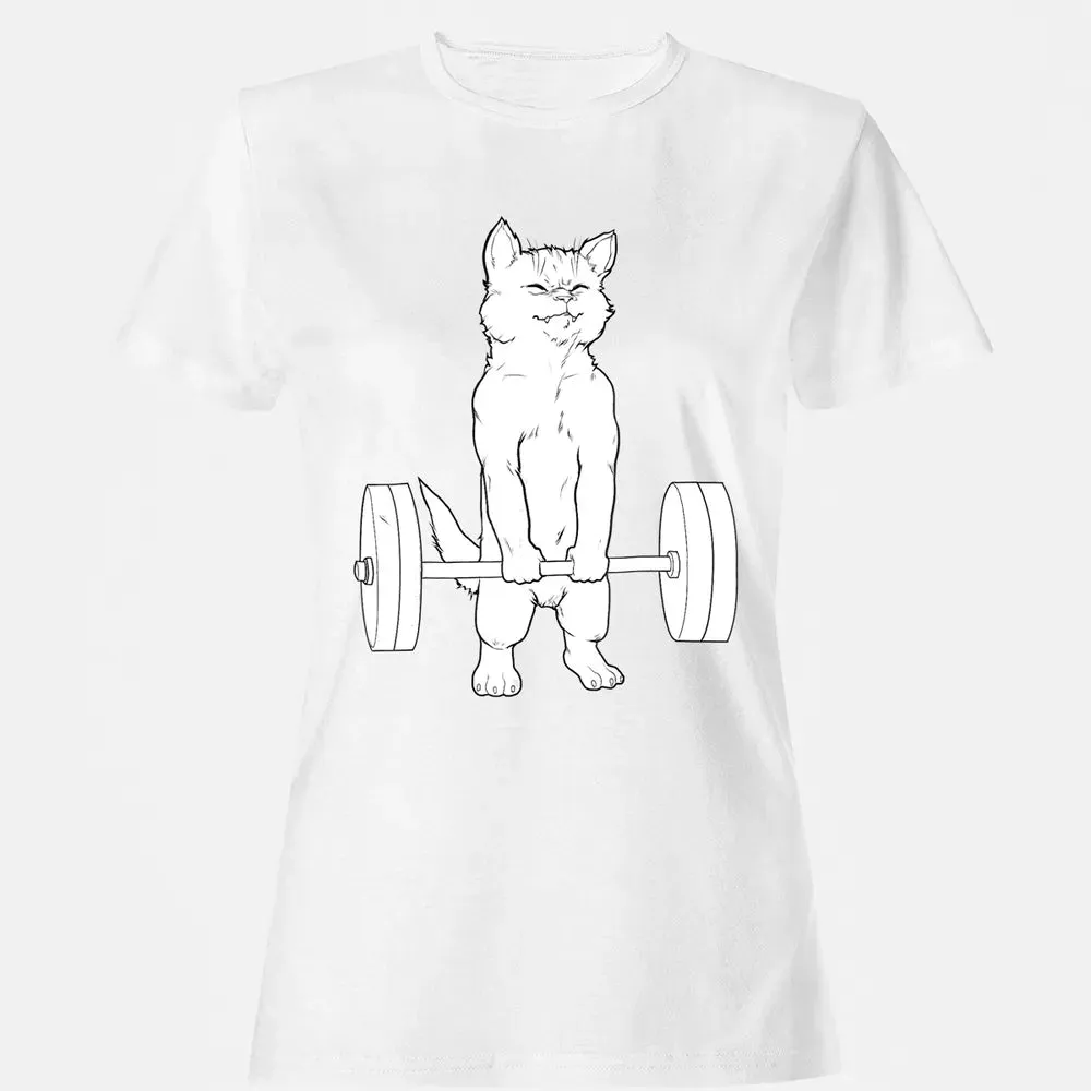 Cat Deadlift Powerlifting Women's T-shirt - 16