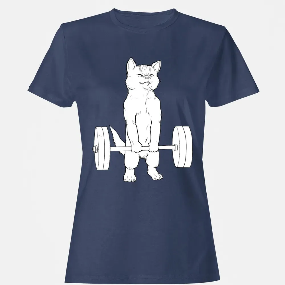 Cat Deadlift Powerlifting Women's T-shirt - 10