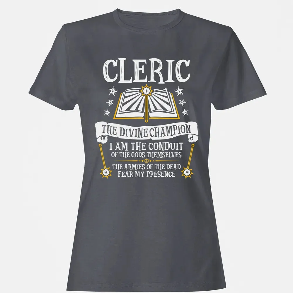 CLERIC, THE DIVINE CHAMPION (Black) Women's T-shirt - 5