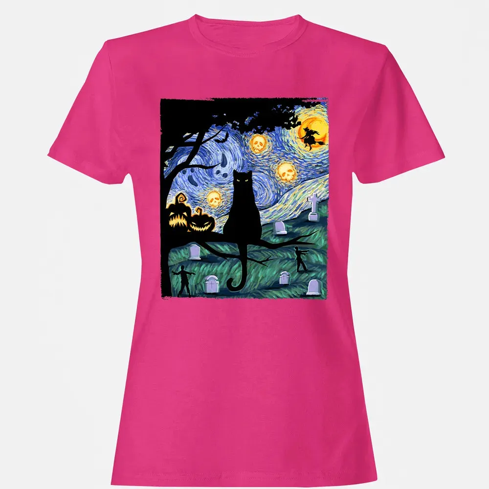 Scary Night Cat Women's T-shirt - 6