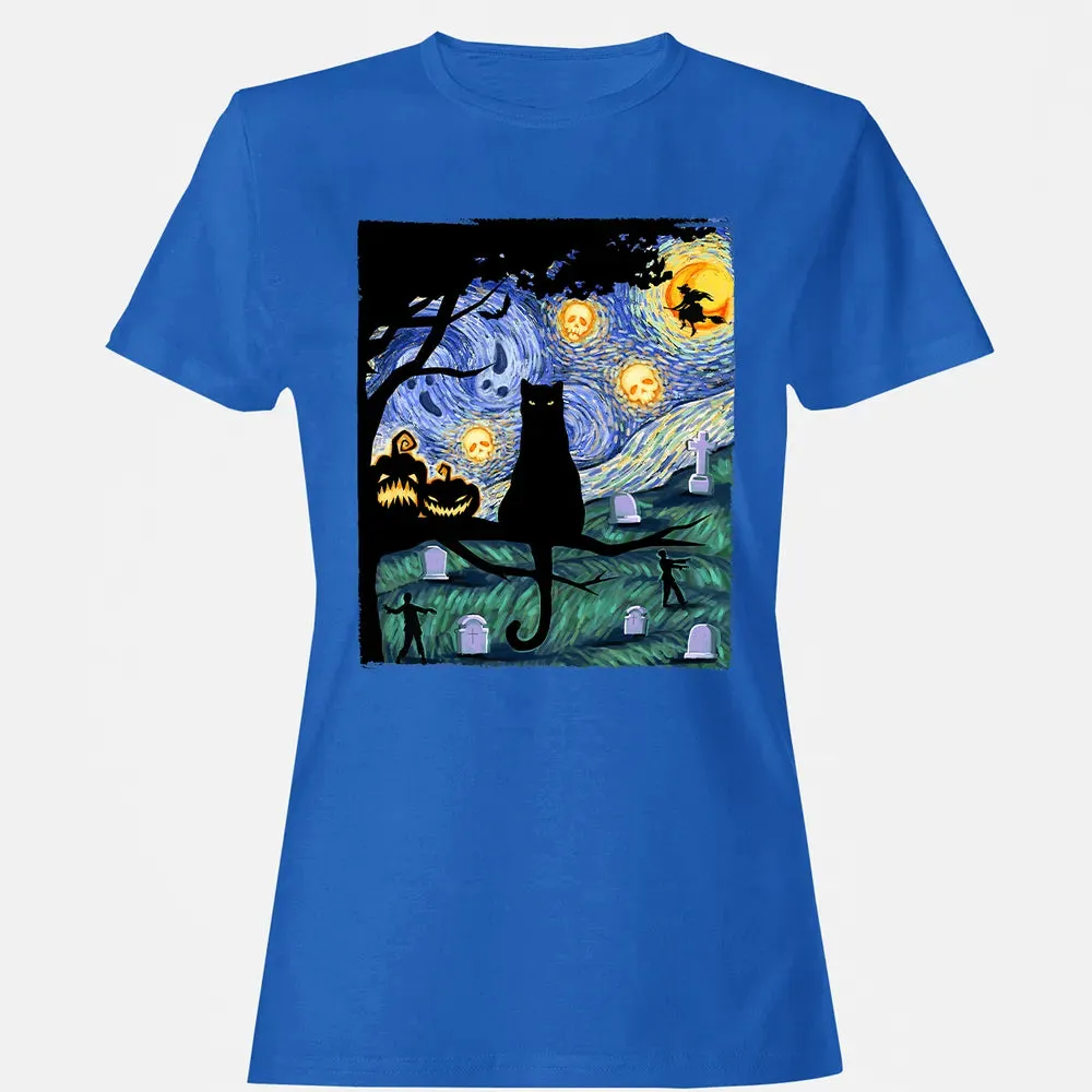 Scary Night Cat Women's T-shirt - 14