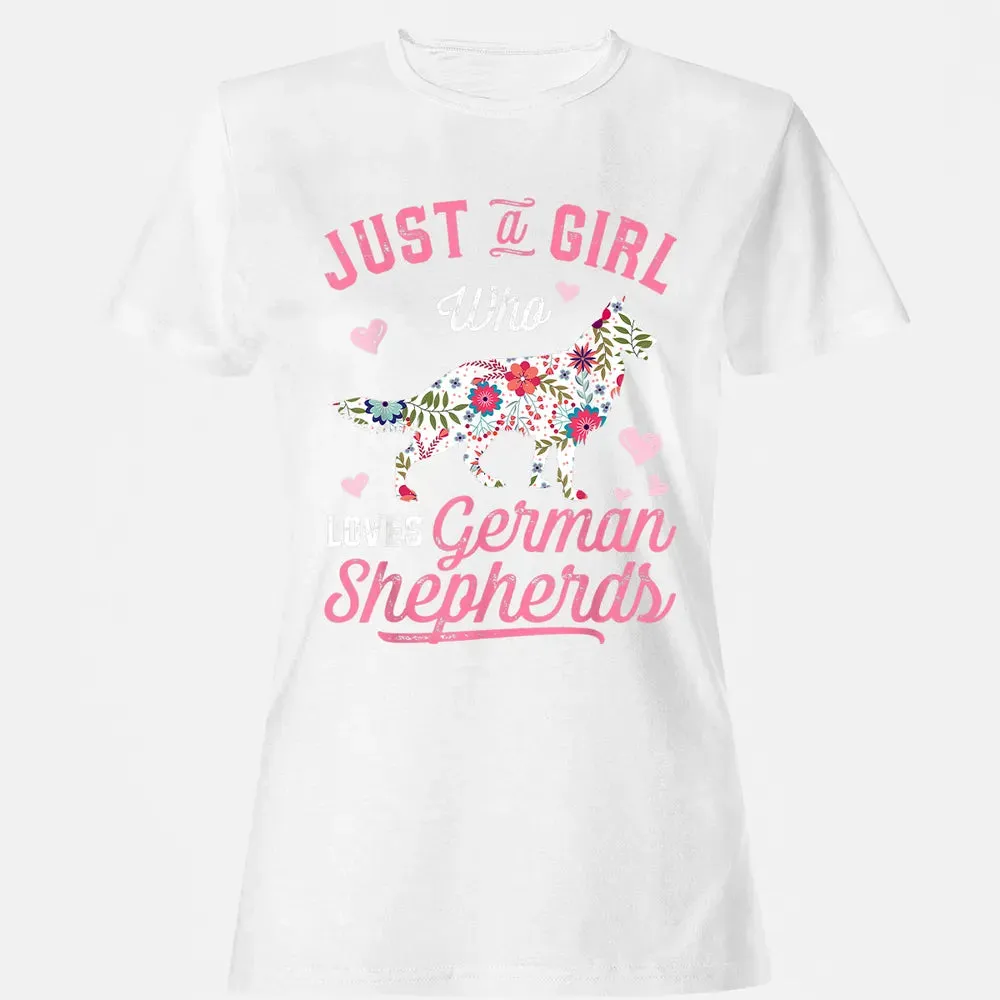 Just a Girl Who Loves German Shepherd Women's T-shirt - 16