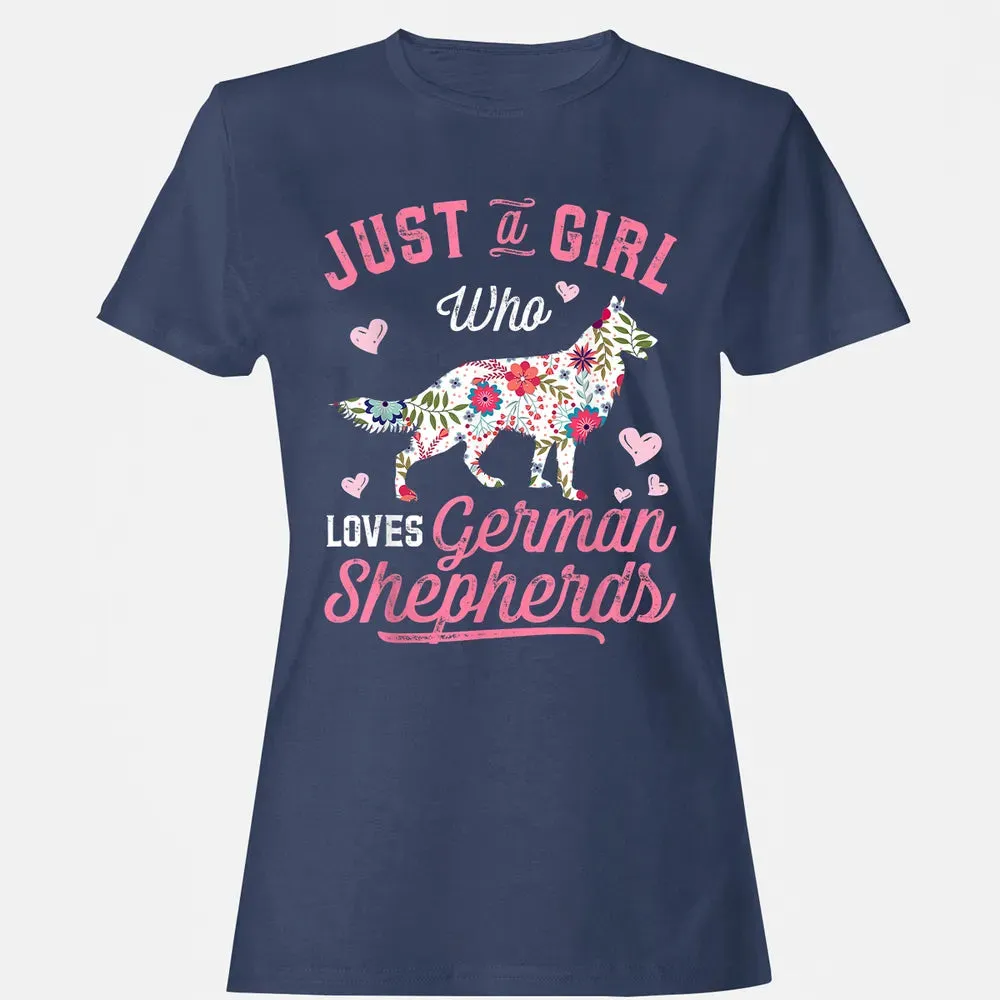 Just a Girl Who Loves German Shepherd Women's T-shirt - 10