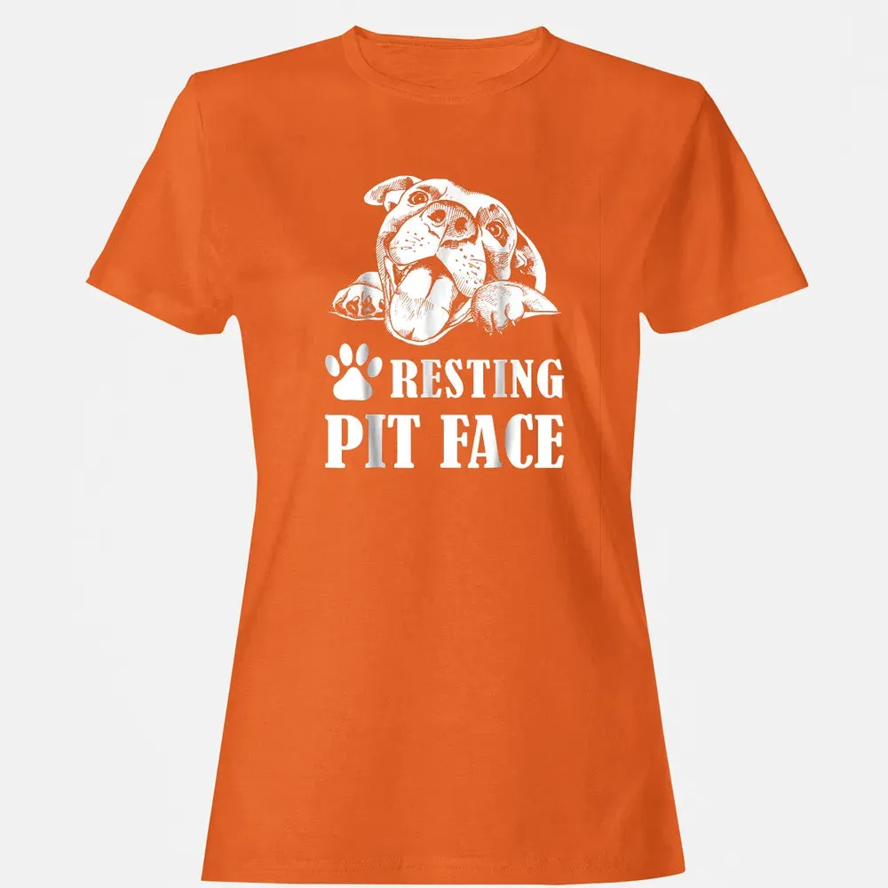 Funny Dog Pitbull Resting Pit Face Women's T-shirt - 11