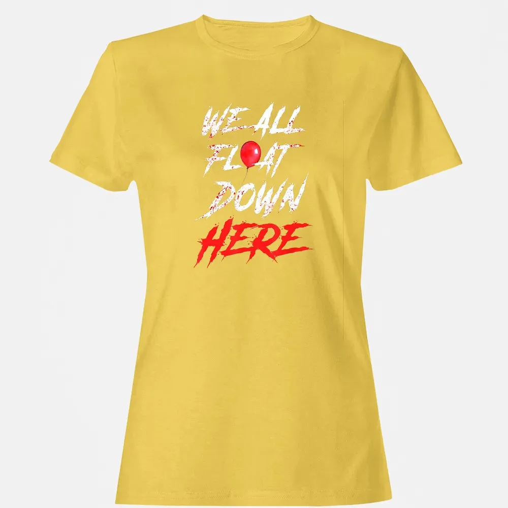We All Float Down Here Bloody Red Balloon Horror Halloween Women's T-shirt - 4