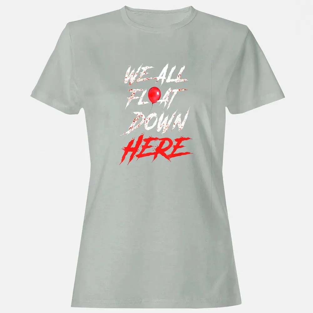 We All Float Down Here Bloody Red Balloon Horror Halloween Women's T-shirt - 2