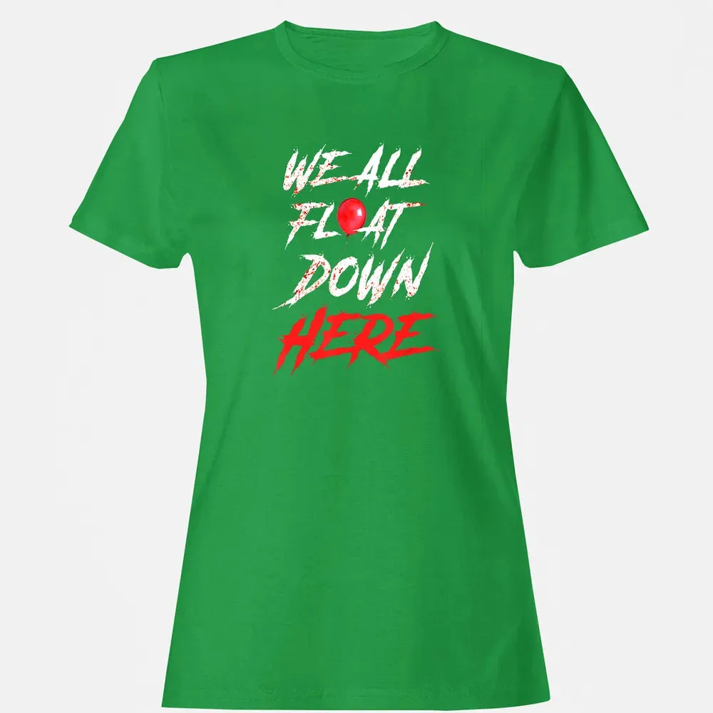 We All Float Down Here Bloody Red Balloon Horror Halloween Women's T-shirt - 7
