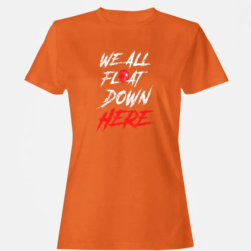 We All Float Down Here Bloody Red Balloon Horror Halloween Women's T-shirt - 11