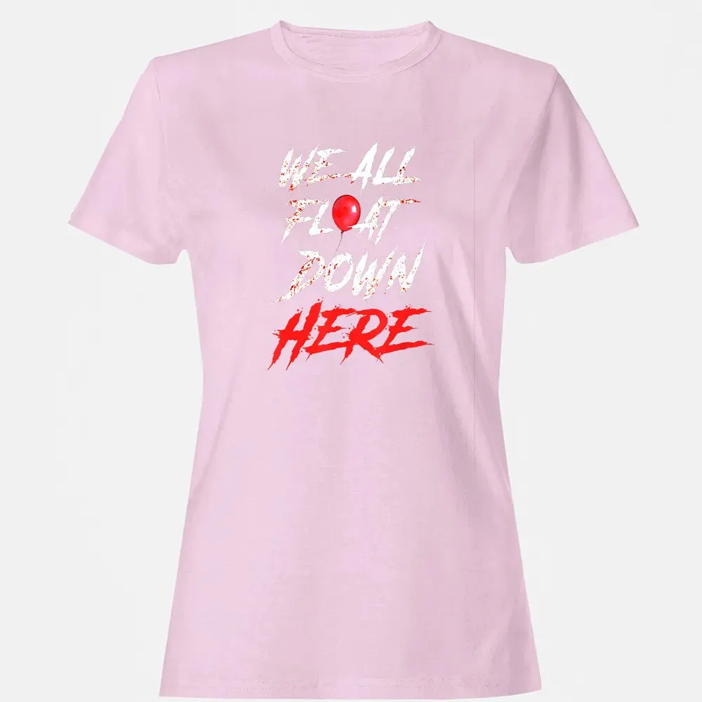 We All Float Down Here Bloody Red Balloon Horror Halloween Women's T-shirt - 9