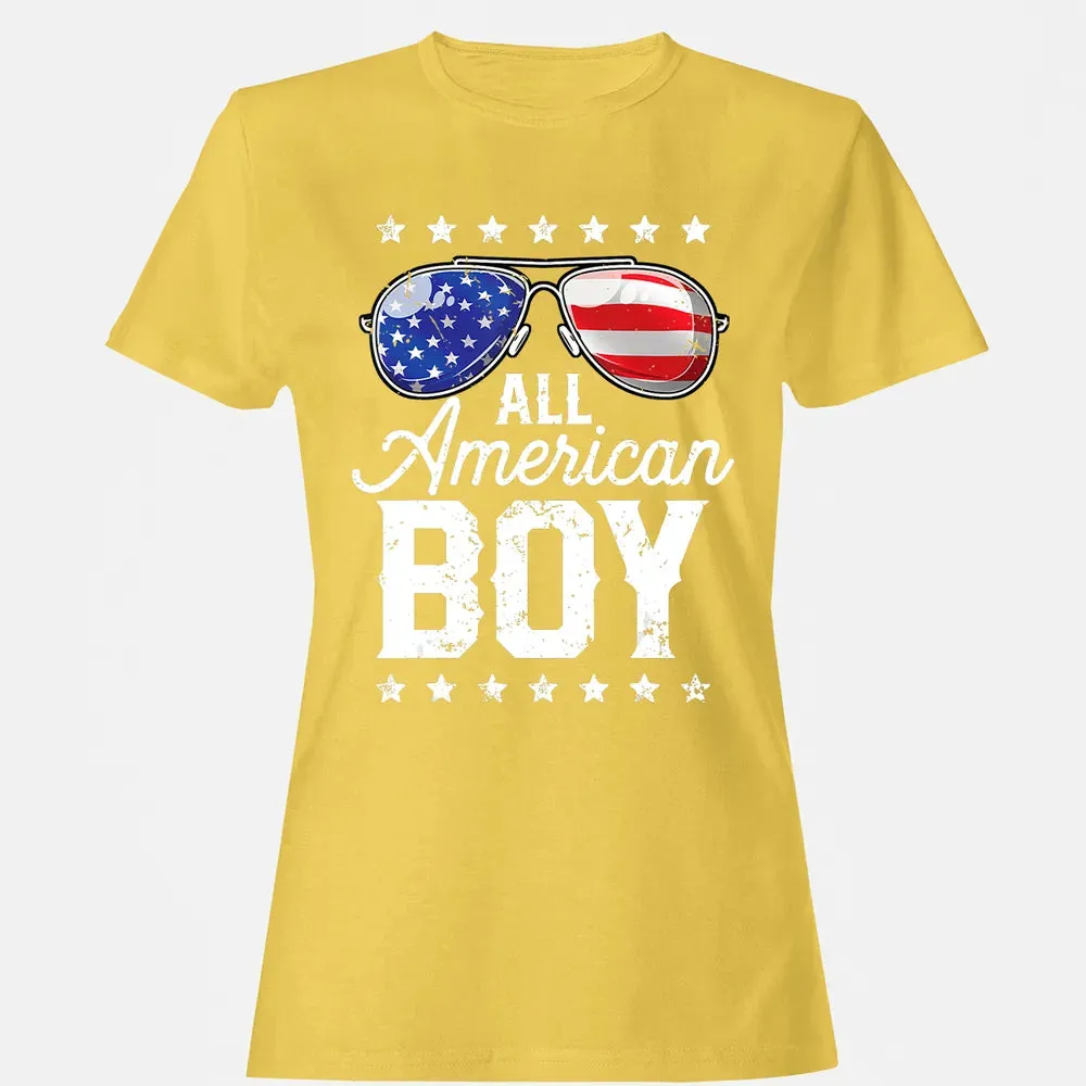 All American Boy 4th of July  Boys Kids Sunglasses Women's T-shirt - 4