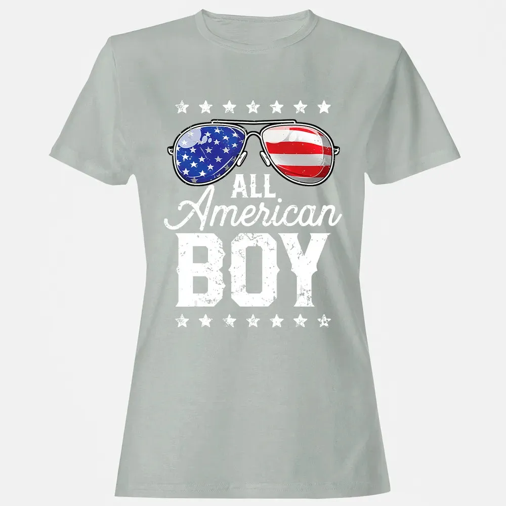 All American Boy 4th of July  Boys Kids Sunglasses Women's T-shirt - 2