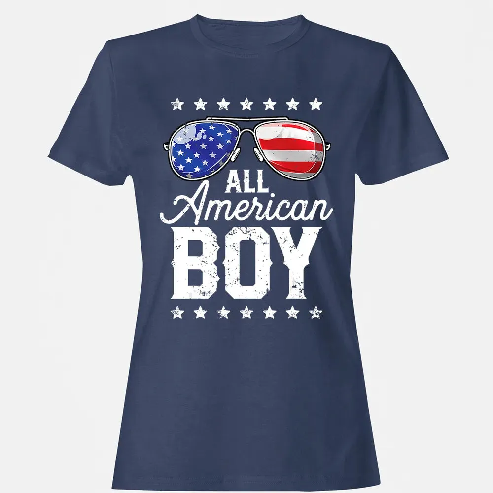 All American Boy 4th of July  Boys Kids Sunglasses Women's T-shirt - 10
