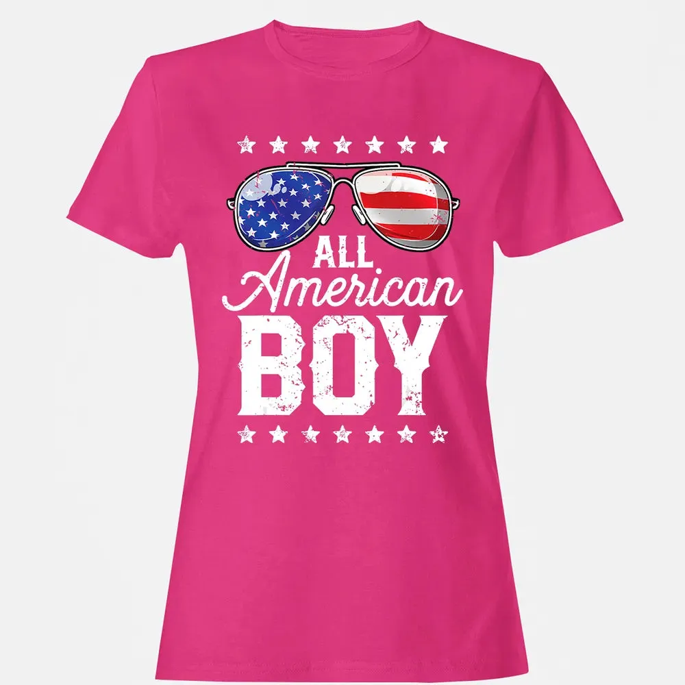 All American Boy 4th of July  Boys Kids Sunglasses Women's T-shirt - 6
