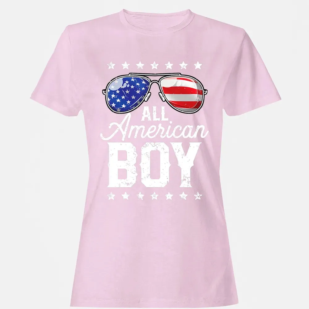 All American Boy 4th of July  Boys Kids Sunglasses Women's T-shirt - 9