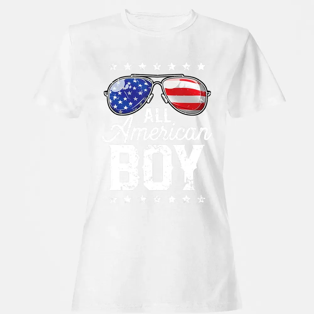 All American Boy 4th of July  Boys Kids Sunglasses Women's T-shirt - 16